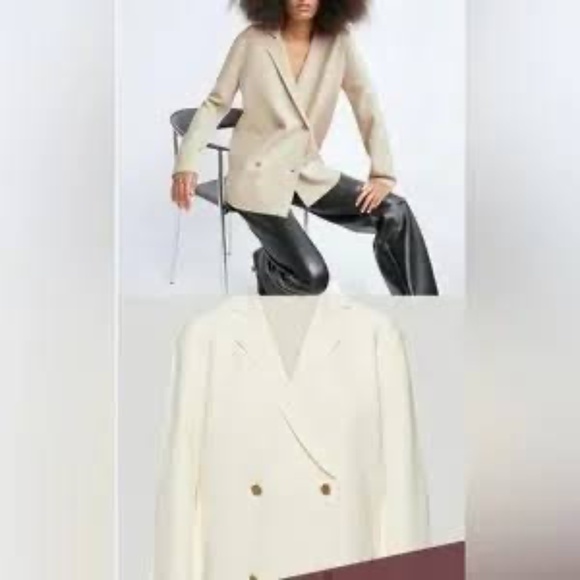 ARITZIA Babaton Cream Sweater Jacket with Gold Buttons - Picture 2 of 5